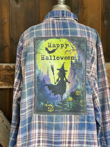 Halloween Series Flannel HAUNTED PATH - Spell Lavender